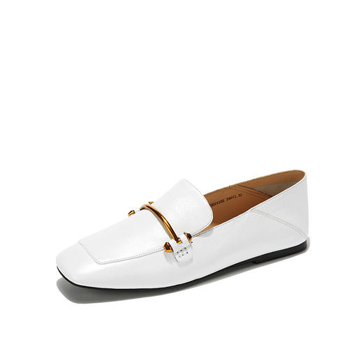 westory英伦皮鞋韩版女鞋复古乐福鞋舒适小白鞋W281M50141 商品图1