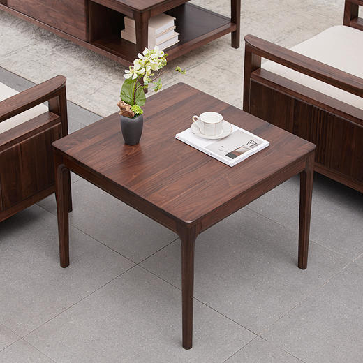 【现代实木风-NJT2402C03角几】现代实木/现代简约/客厅/北美黑胡桃/实木角几 商品图0