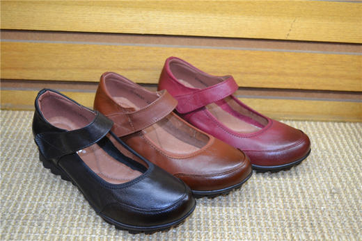 2016豪行春秋季新款25146091专柜正品牛皮坡跟低跟休闲女鞋单鞋 商品图0