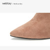 westory商场同款秋冬短靴绒面布里高跟鞋尖头时尚女鞋W284S80241 商品缩略图3