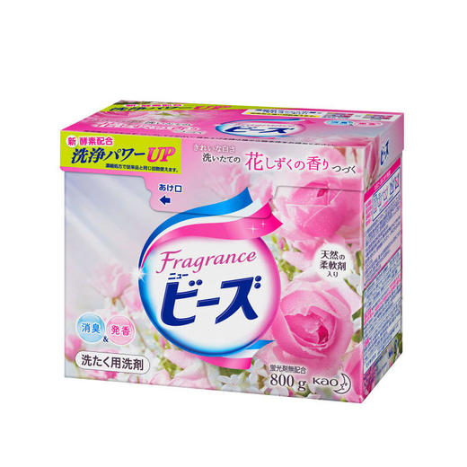 花王KAO 玫瑰果香护色洗衣粉 800g*2盒 日本 商品图0