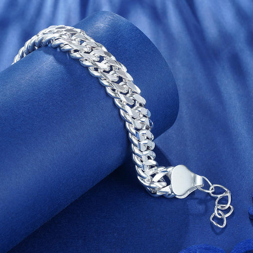 子佩集S990银男士手链【YHSL002】203 商品图1