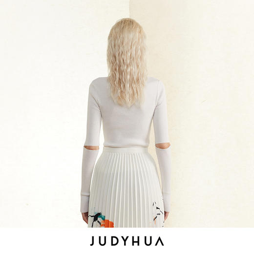 JUDYHUA 胸部镂空设计针织打底上衣 商品图2