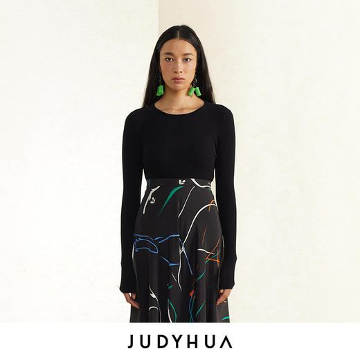 JUDYHUA 背部镂空设计针织打底上衣 商品图4