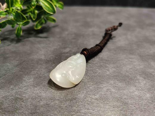 【御珠宫坊】羊脂白玉子料花鸟挂件 商品图2