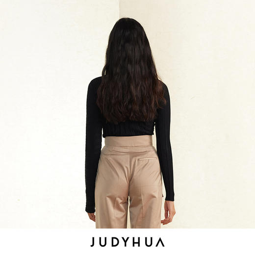 JUDYHUA 下摆不规则设计针织打底上衣 商品图10