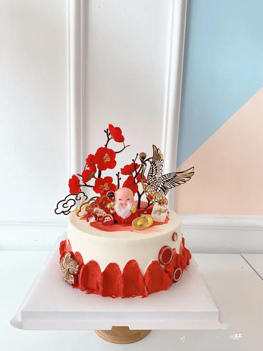 寿星：福气满满的寿星蛋糕，杯子组合，进口牛奶提取的无添加动物奶油，入口即化，家里老人孩子均可安心享用。 商品图1