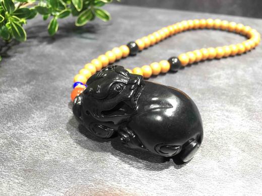 【御珠宫坊】墨玉貔貅手把件 商品图2