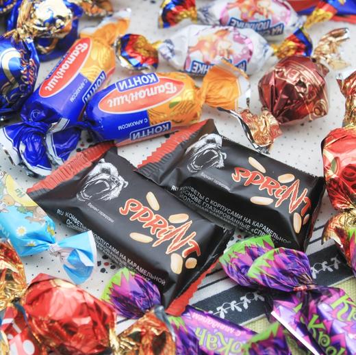 QQZP 混合糖果400g 俄罗斯进口紫皮糖巧克力糖果 斯拉夫喜糖年货 商品图2