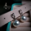 “”月光银冷皮澳白珍珠耳钉 商品缩略图1
