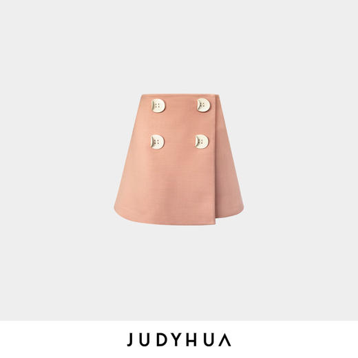 JUDYHUA 纽扣装饰A字半身裙 商品图5