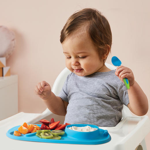 澳洲 B.box儿童带勺硅胶餐垫  宝宝辅食吸盘式硅胶餐具 可折叠 商品图7