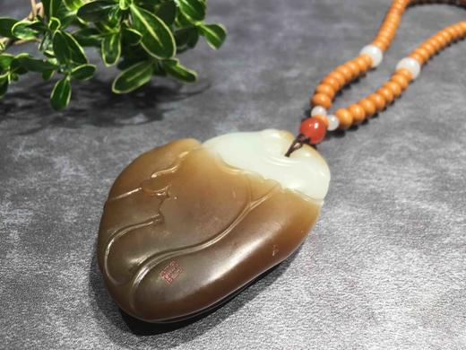 【御珠宫坊】糖白玉并蒂同心手把件 商品图3