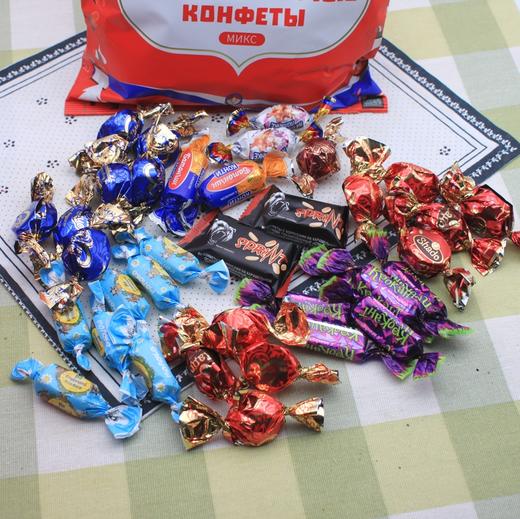 QQZP 混合糖果400g 俄罗斯进口紫皮糖巧克力糖果 斯拉夫喜糖年货 商品图3
