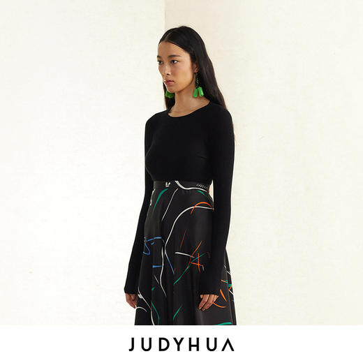 JUDYHUA 背部镂空设计针织打底上衣 商品图5