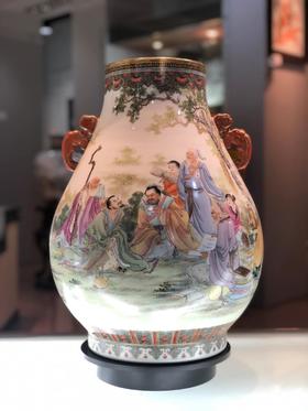 御瓷坊: 粉彩人物，竹林七贤