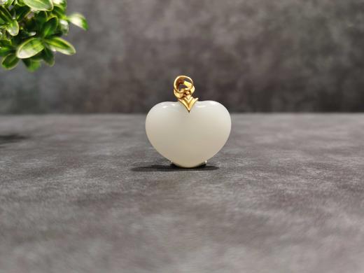 【御珠宫坊】金镶羊脂白玉吊坠 商品图2