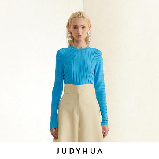 JUDYHUA 下摆不规则设计针织打底上衣 商品图4