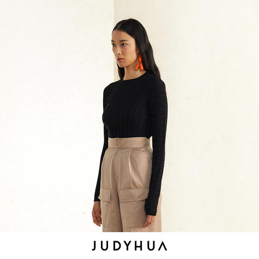 JUDYHUA 下摆不规则设计针织打底上衣 商品图8