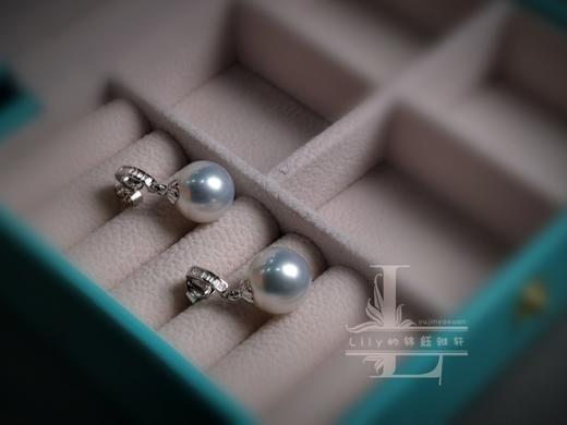“”月光银冷皮澳白珍珠耳钉 商品图4