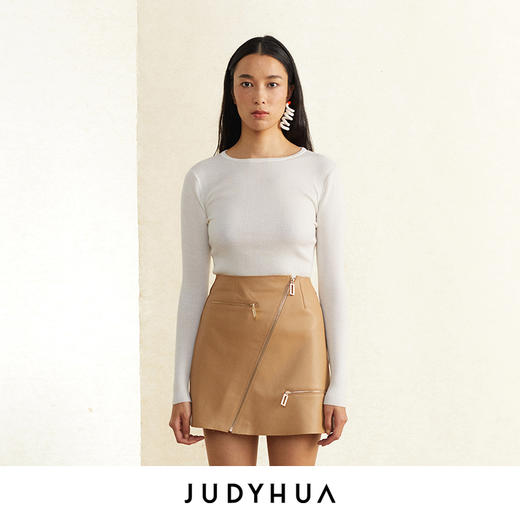 JUDYHUA 背部镂空设计针织打底上衣 商品图0