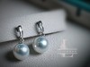 “”月光银冷皮澳白珍珠耳钉 商品缩略图7