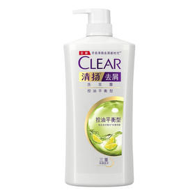 清扬去屑洗发露控油平衡型白瓶650g