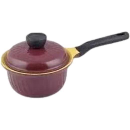 Kitchen arisu 单手柄抗菌IH两用汤锅（酒红）18cm【中】  商品图0