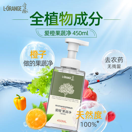爱橙餐具净450ml+爱橙果蔬净200ml 商品图0