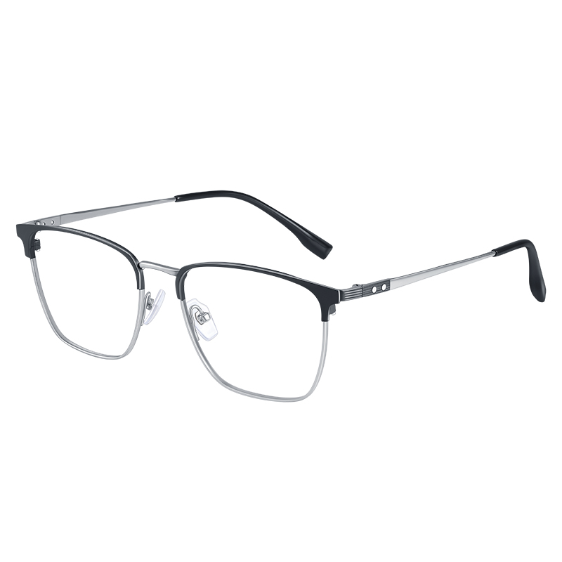 普莱斯光学镜架HE83 高品质纯钛架 痞帅潮款 时尚简约 经典眉框  真空IP电镀 三色可选