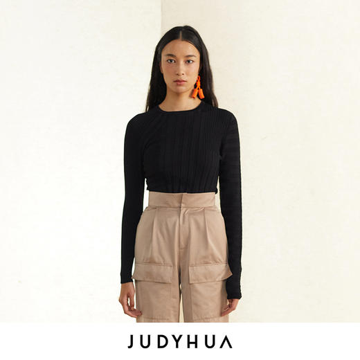 JUDYHUA 下摆不规则设计针织打底上衣 商品图7