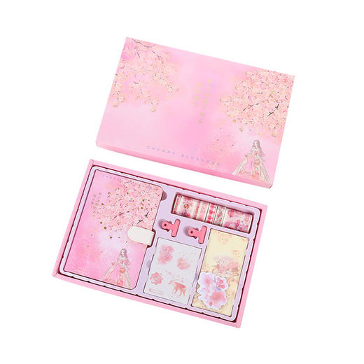 【网红爆款磁扣手账本套装】可爱韩版少女心笔记本复古磁扣日记本礼盒套装 商品图4