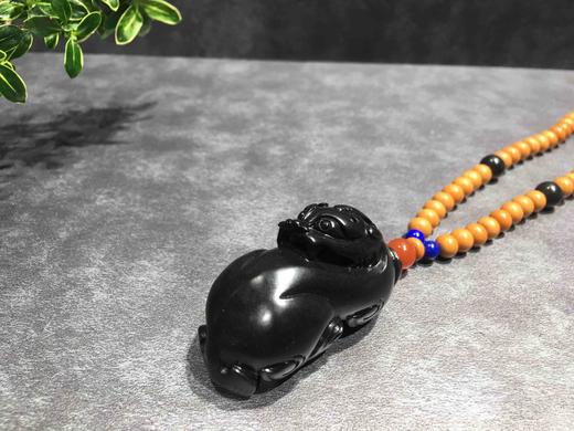 【御珠宫坊】墨玉貔貅手把件 商品图3