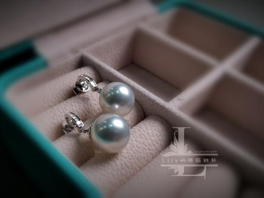 “”月光银冷皮澳白珍珠耳钉 商品图3