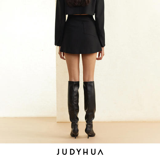 JUDYHUA 纽扣装饰A字半身裙 商品图3