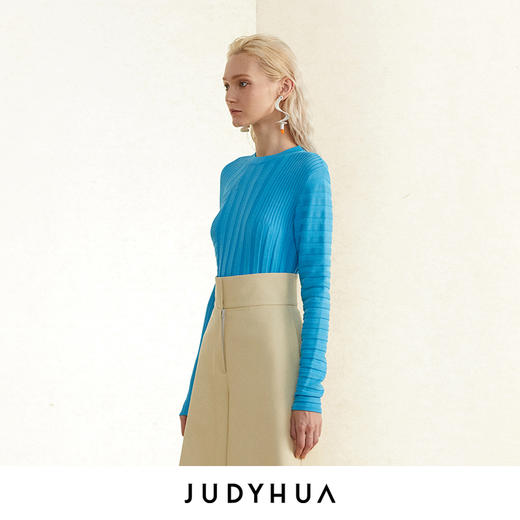 JUDYHUA 下摆不规则设计针织打底上衣 商品图5