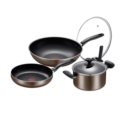 火红点不粘三件套TP1942Q  32CM不粘炒锅+26CM不粘煎锅+20CM不粘汤锅 商品图0