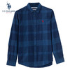 （Z）【自营】U.S.POLO 男士气质型蓝色格子长袖衬衫 5191107008 商品缩略图0