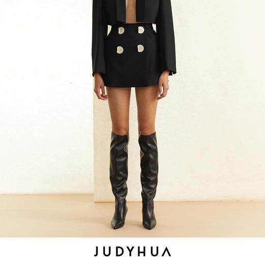 JUDYHUA 纽扣装饰A字半身裙 商品图0