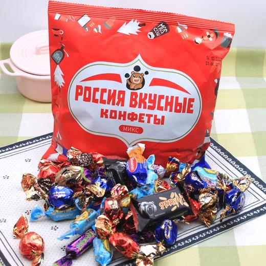 QQZP 混合糖果400g 俄罗斯进口紫皮糖巧克力糖果 斯拉夫喜糖年货 商品图4