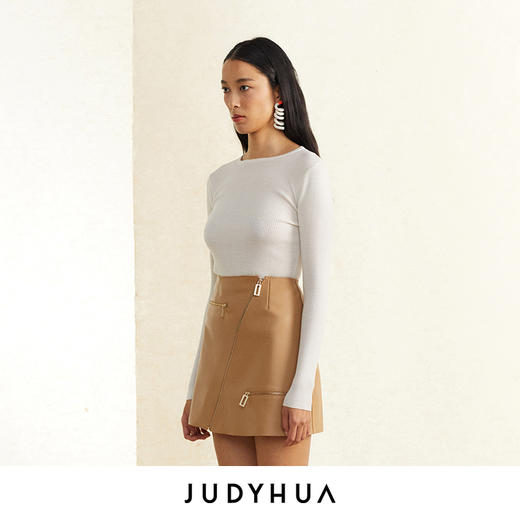 JUDYHUA 背部镂空设计针织打底上衣 商品图1