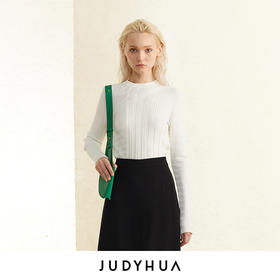 JUDYHUA 下摆不规则设计针织打底上衣