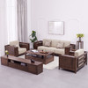 【现代实木风-NJT2104-2105-2106沙发】现代实木/ 现代简约/客厅/北美黑胡桃/实木沙发 商品缩略图1