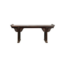 华伦古典家具 雕龙条案 实木 中式仿古 玄关桌 案台 案几 条几 供桌
