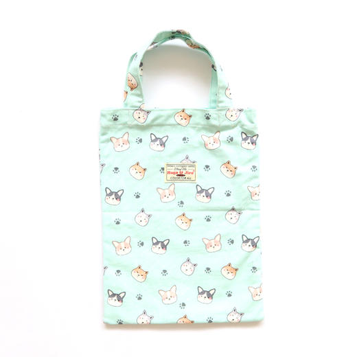 HUJI祤集Ditsy手提袋插画点点小爪狗狗 商品图0