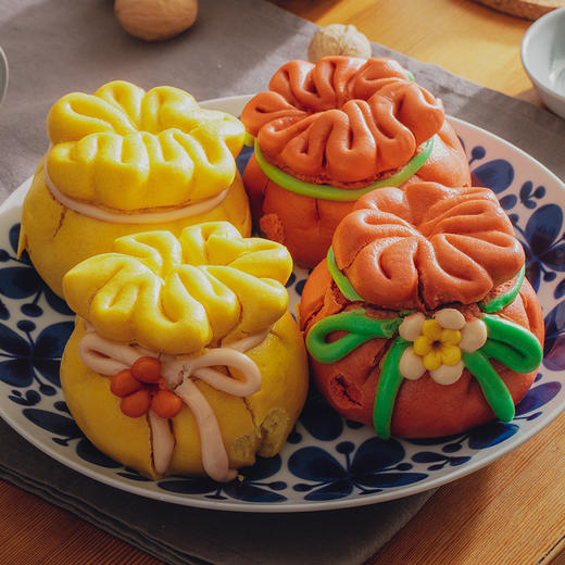 传统花饽饽 馒头 真正天然果蔬汁 真正无添加 铁锅馒头 非物传承 传统美学 安心匠心手作 |百里食 商品图8