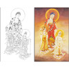 竖幅工笔人物白描底稿 佛像华严三圣二-观音菩萨-SF01 商品缩略图0