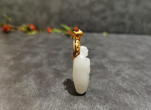 【御珠宫坊】金镶羊脂白玉佛 商品图1