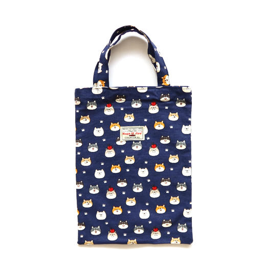 HUJI祤集Ditsy手提袋插画苹果小狗 商品图0