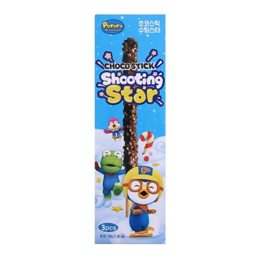 啵乐乐 跳跳糖味巧克力棒饼干54g  商品图0